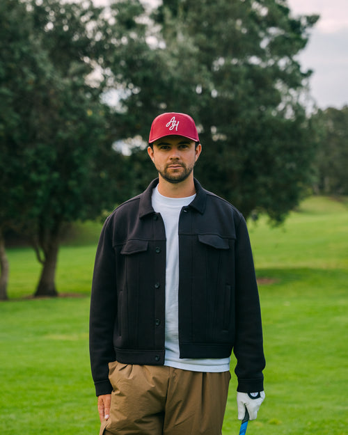 Load image 1 in gallery view. 6-Panel Split Front Golf Hat (snapback)