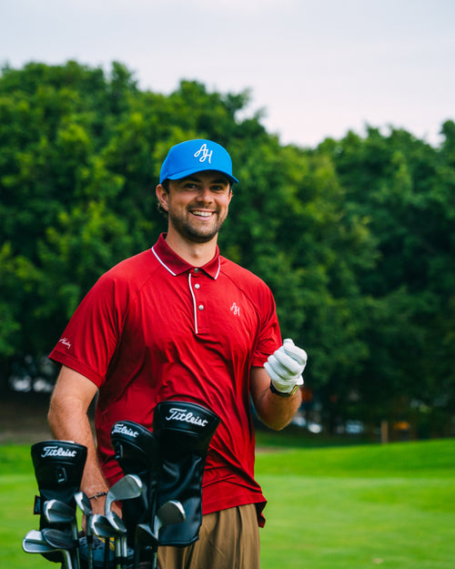 Load image 1 in gallery view. 6-Panel Split Front Golf Hat (snapback)