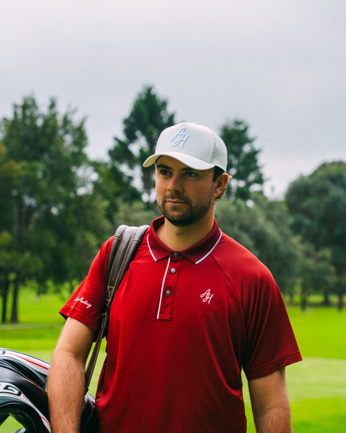 Load image 1 in gallery view. Perforated A-Frame Golf Hat (snapback)